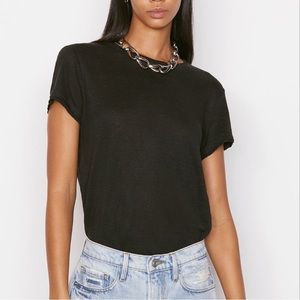 FRAME Easy True Tee Noir Linen size Small